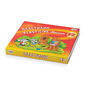 Пластилин классический ГАММА "Мультики", 12 цветов, 240 г, со стеком, картонная упаковка, 280018, 281018